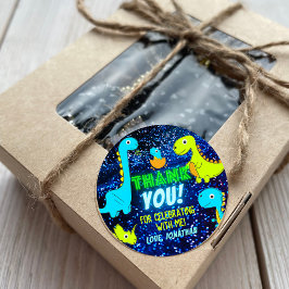 Niedlich Neon Colorful Dinosaurier Boy Party Viele Runder Aufkleber