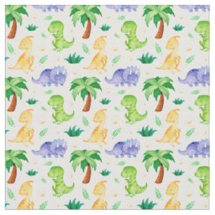 Niedlich Neon Watercolor Dinosaurier Muster Stoff