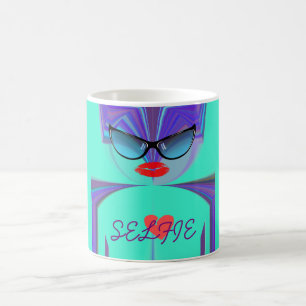 Niedlich Nice & Lovely Heart Selfie. Tasse-Bild Tasse