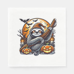 Niedlich Night Sloth Halloween Klassischer T - Shi Serviette