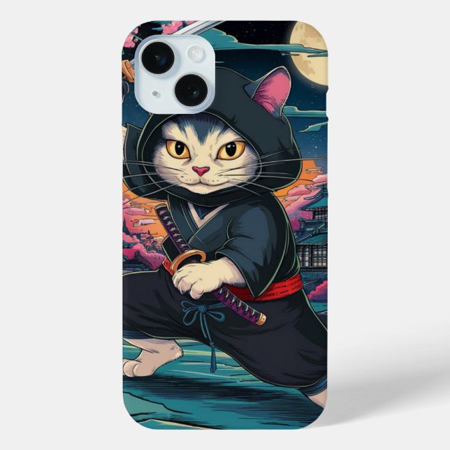 Niedlich Ninja Cat Case-Mate iPhone Hülle (Rückseite)