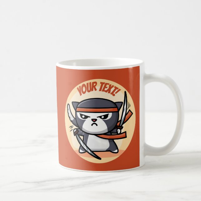 Niedlich Ninja Cat Kaffeetasse (Rechts)