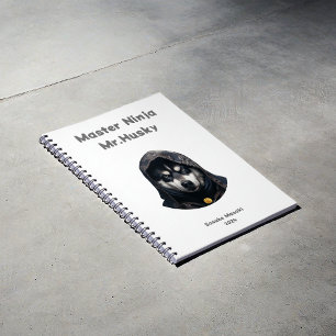 Niedlich Ninja Master Husky benutzerdefiniertes No Notizblock