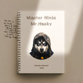 Niedlich Ninja Master Husky individuelle Notebook- Notizblock