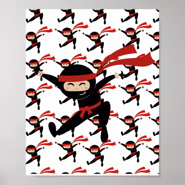 Niedlich Ninja Ninjas Poster (Vorne)