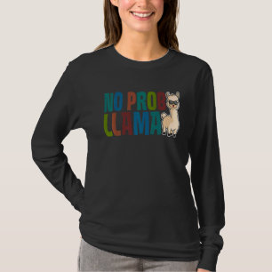 Niedlich No Prob Llama Rainbow Animal Retro Vintag T-Shirt