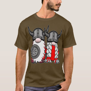Niedlich Nordic Gnome Viking Tomte Couple skandina T-Shirt