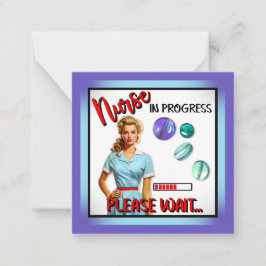 Niedlich Nostalgische Krankenschwester Pinup im Ga Mitteilungskarte