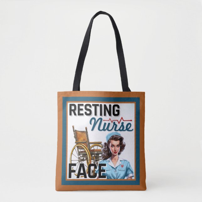 Niedlich Nostalgische Krankenschwester Pinup Ruhen (Vorderseite)