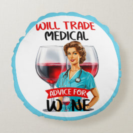 Niedlich Nostalgische Krankenschwester Pinup wird Rundes Kissen