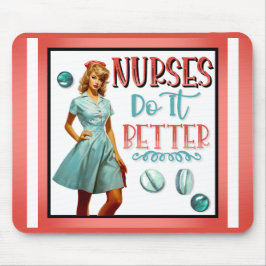 Niedlich Nostalgische Krankenschwestern Pinup Nurs Mousepad