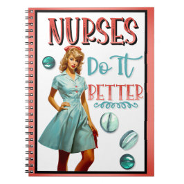 Niedlich Nostalgische Krankenschwestern Pinup Nurs Notizblock