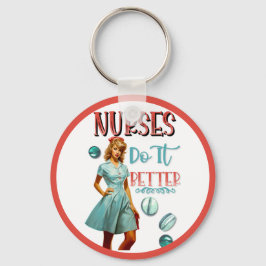 Niedlich Nostalgische Krankenschwestern Pinup Nurs Schlüsselanhänger