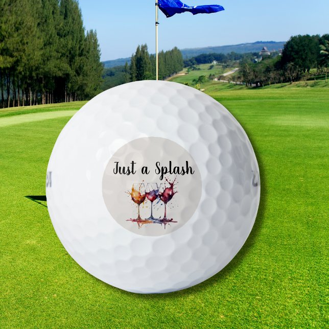 Niedlich nur ein kleiner Tropfen Wein Wasserfarbe Golfball (Von Creator hochgeladen)