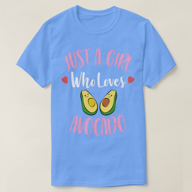 Niedlich nur ein Mädchen, das Avocado Lieben T-Shirt (Design vorne)