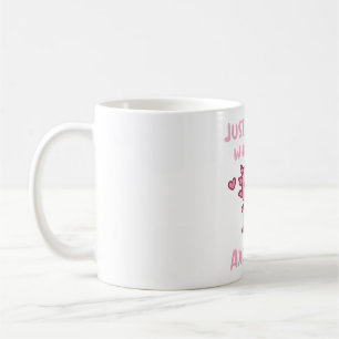 Niedlich nur ein Mädchen, das Axolotls Lieben Kaffeetasse