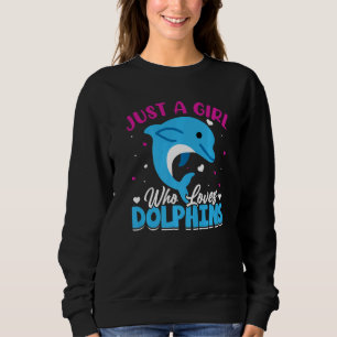 Niedlich nur ein Mädchen, das Delphine-Meerestiere Sweatshirt