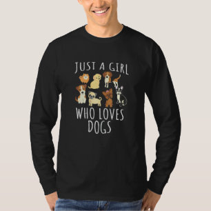 Niedlich nur ein Mädchen, das Hunde Lieben Funny P T-Shirt