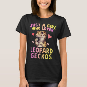 Niedlich nur ein Mädchen, das Leopard Geckos Lizar T-Shirt