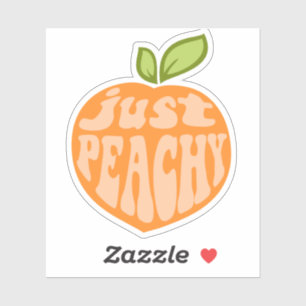 Niedlich nur Peachy Peach Custom Cut Vinyl Sticker