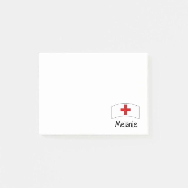 Niedlich Nurse Personalisiert Sticky Notes Post-it Klebezettel (Vorderseite)