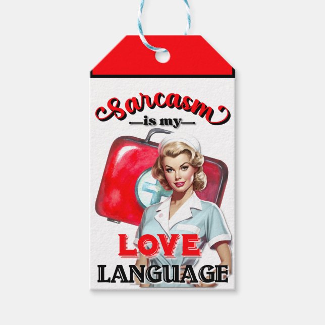 Niedlich Nurse Pinup_ Liebe Geschenkanhänger (Vorderseite)