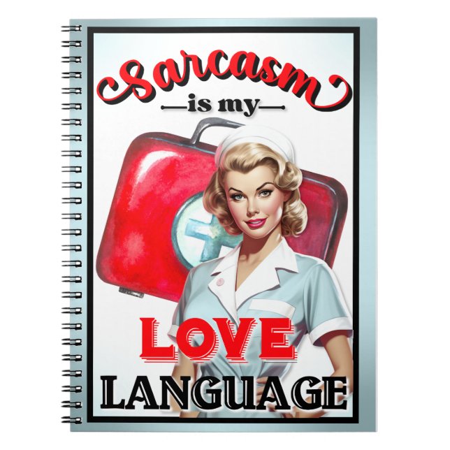 Niedlich Nurse Pinup_ Liebe Notizblock (Vorderseite)