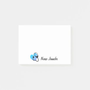 Niedlich Nurse Stethoscope Herz Personalisiert Post-it Klebezettel