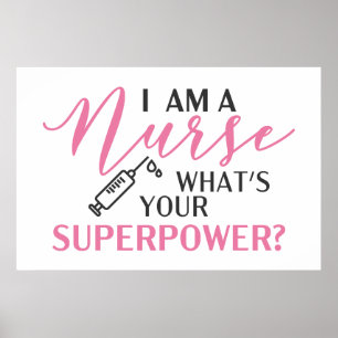 Niedlich Nurse Word Art Decor Poster