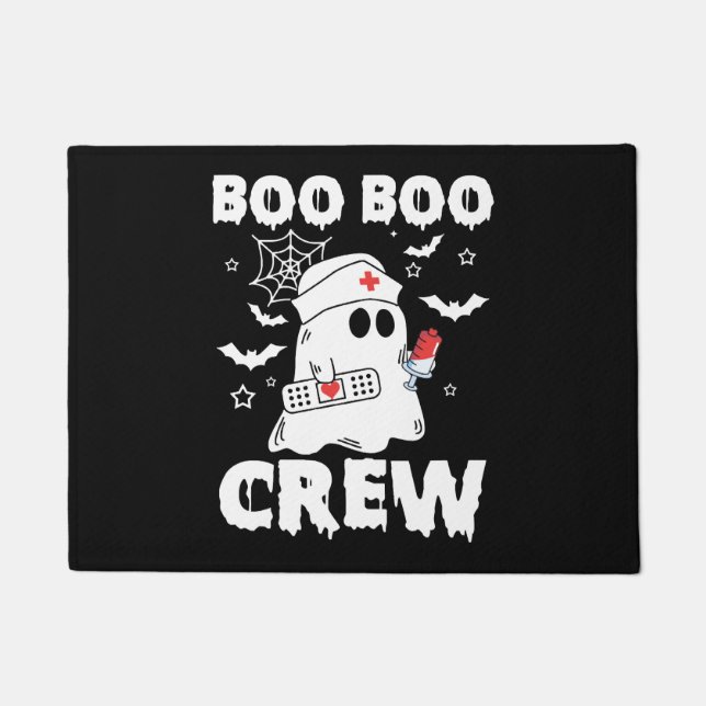 Niedlich Nursing Boo Crew Halloween Nurse Ghost Fußmatte (Vorderseite)