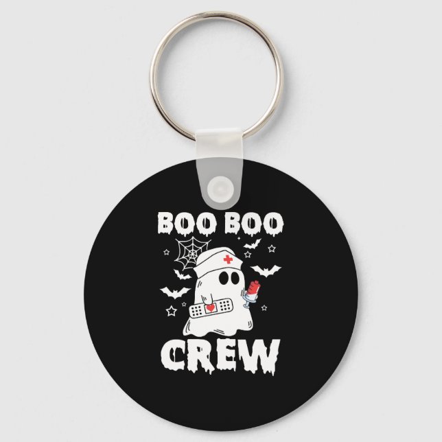 Niedlich Nursing Boo Crew Halloween Nurse Ghost Schlüsselanhänger (Vorderseite)