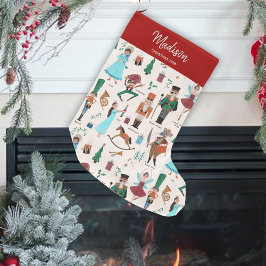 Niedlich Nutcracker Muster Weihnachts-Strumpf Großer Weihnachtsstrumpf