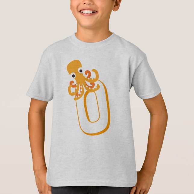 Niedlich O für Octopus- Kinder Englisch ABCD Alpha T-Shirt (Vorderseite)