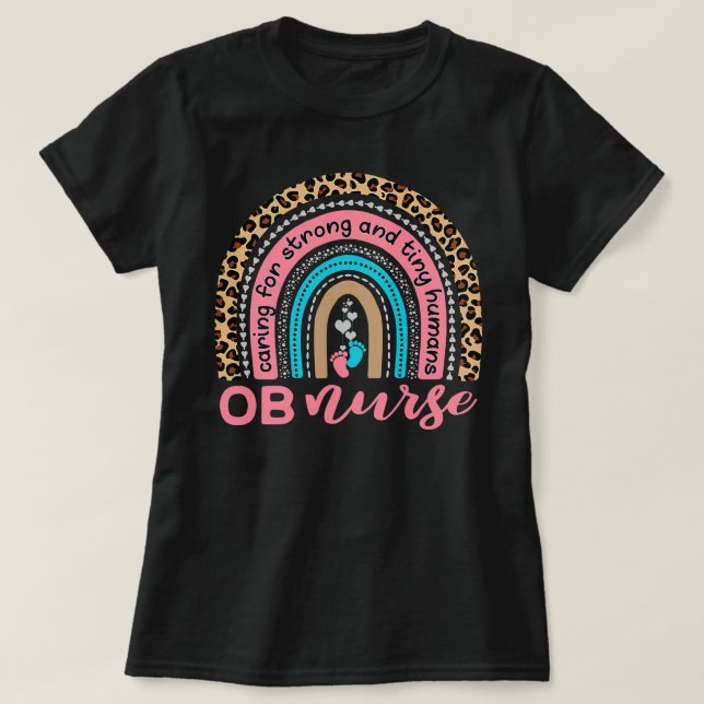 Niedlich OB Nurse Rainbow - Obstetrics - OB Gyn - T-Shirt (Design vorne)