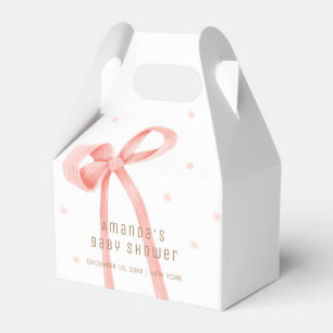 Niedlich Oh Baby Polka Dot Bow Babydusche Geschenkschachtel