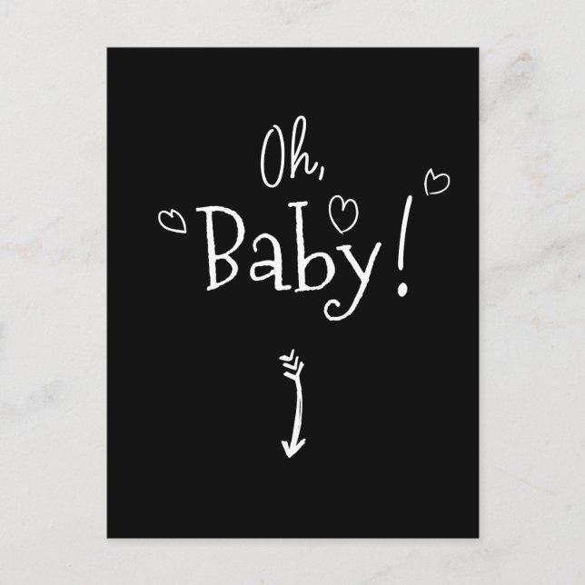 Niedlich Oh Baby Schwangere und Schwangerschaft Postkarte (Vorderseite)