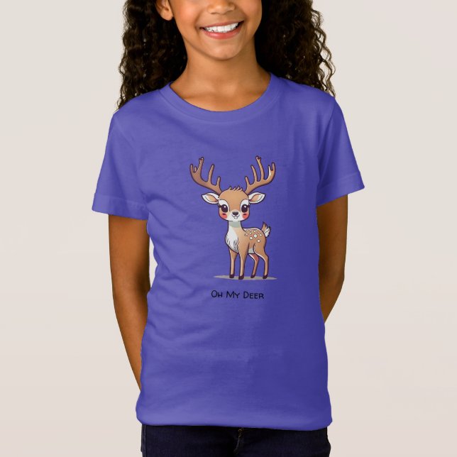 Niedlich Oh mein Hirschdesign T-Shirt (Vorderseite)