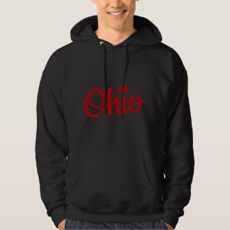 Niedlich Ohio Red Script OH Karte Liebe Zuhause Bu Hoodie
