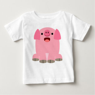 Niedlich Oinking Cartoon Pig Baby T - Shirt