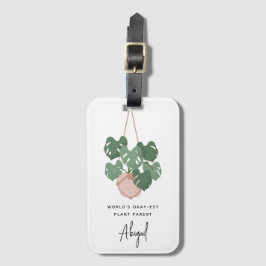 Niedlich Okay Pflanze Eltern Personalisiert Gepäckanhänger