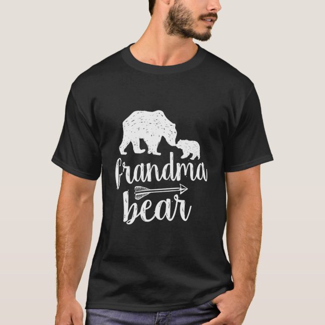 Niedlich Oma Bear Hoodie T-Shirt (Vorderseite)