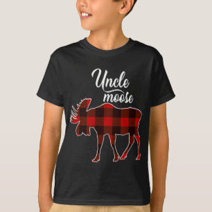 Niedlich Onkel Elche Karierte Weihnachten Matching T-Shirt