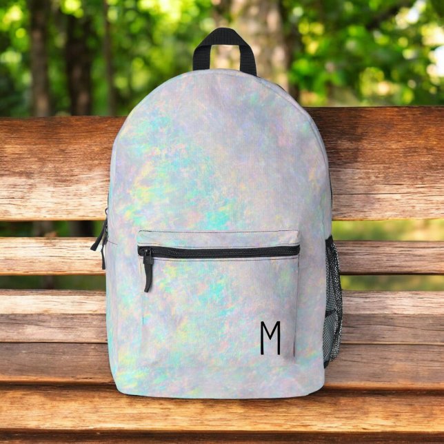 Niedlich Opal Iridescent Monogram Kid's Bedruckter Rucksack (Von Creator hochgeladen)