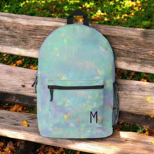 Niedlich Opal Iridescent Monogram Kid's Bedruckter Rucksack (Von Creator hochgeladen)