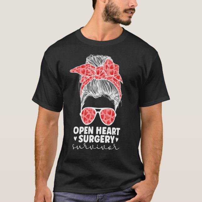 Niedlich Open Heart Operation Survivor Open Heart  T-Shirt (Vorderseite)