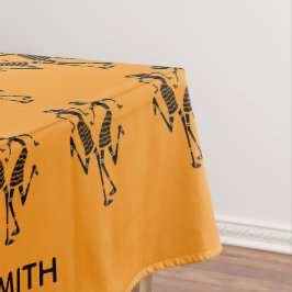 Niedlich Orange, Black Silhouette Festival Tänzer Tischdecke
