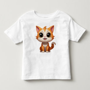 Niedlich Orange Cat Cartoon Style Character-89738 Kleinkind T-shirt