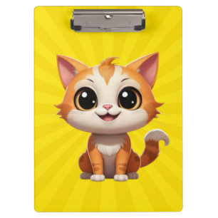 Niedlich Orange Cat Cartoon Style Character-89738 Klemmbrett