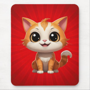 Niedlich Orange Cat Cartoon Style Character-89738 Mousepad