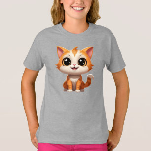 Niedlich Orange Cat Cartoon Style Character-89738 T-Shirt